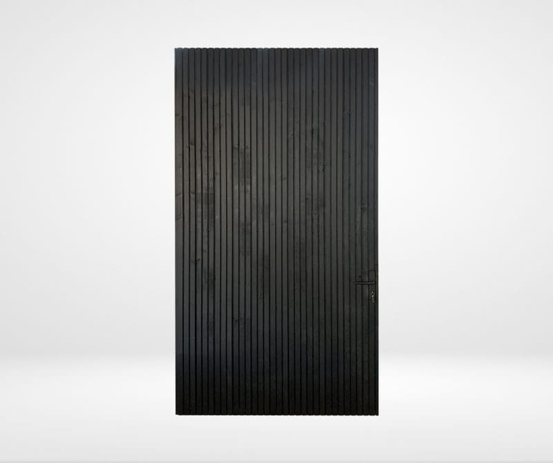 Tuinpoort Triple profiel Zwart Verticaal