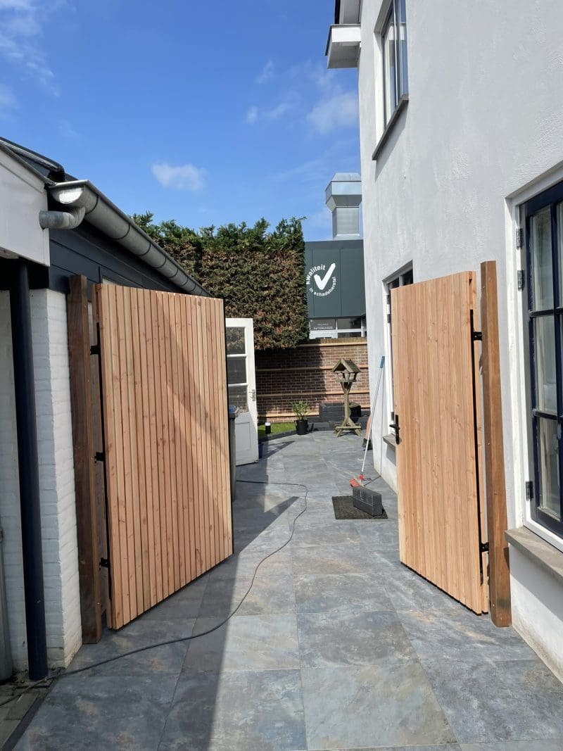 Dubbele Tuinpoort Deens Rabat Douglas Verticaal - Afbeelding 2
