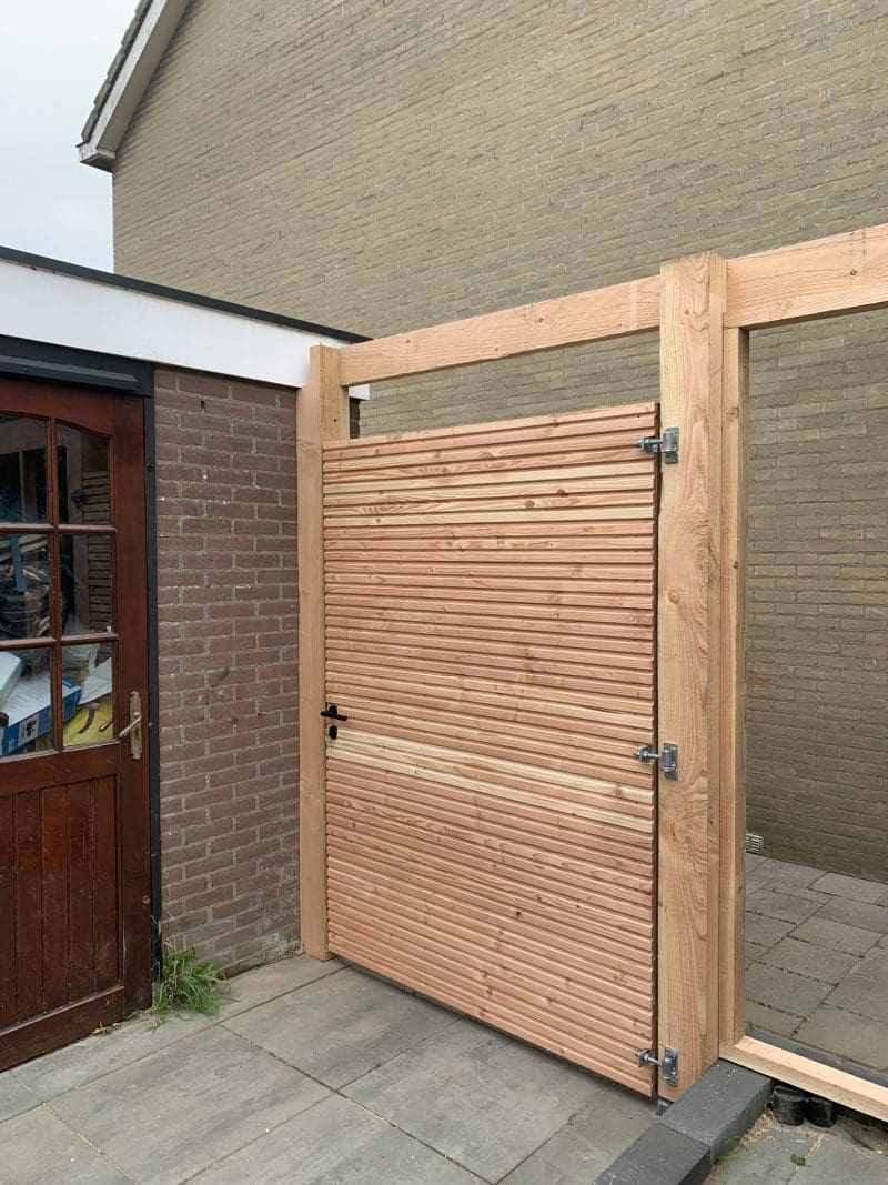 Dubbele Tuinpoort Triple profiel Douglas Horizontaal - Afbeelding 2