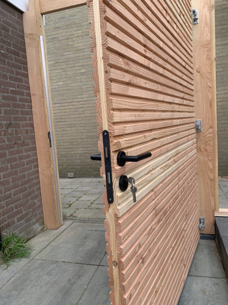Dubbele Tuinpoort Triple profiel Douglas Horizontaal - Afbeelding 3
