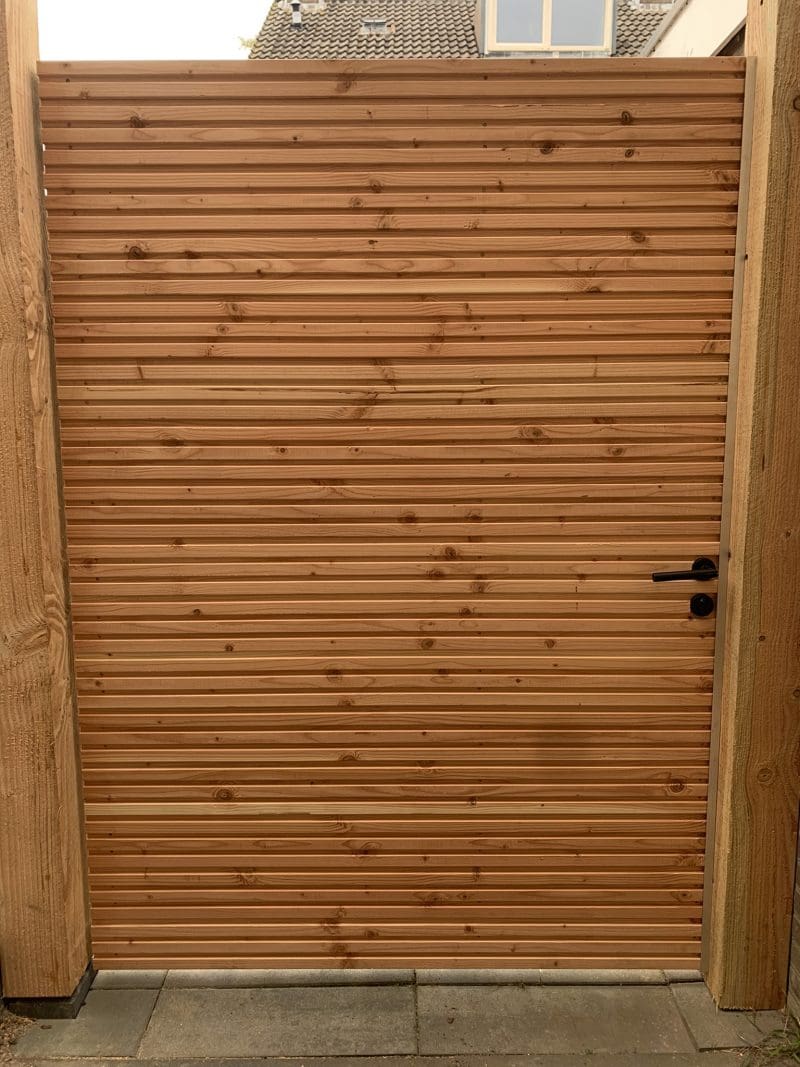 Dubbele Tuinpoort Triple profiel Douglas Horizontaal - Afbeelding 4