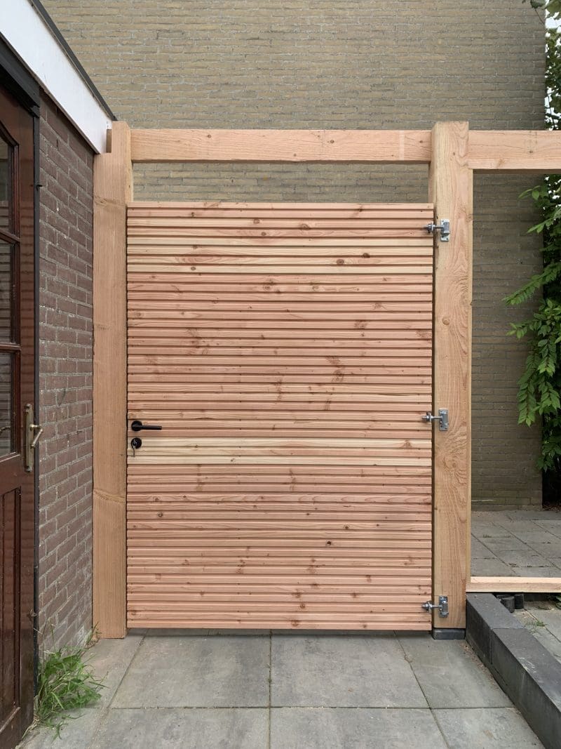 Dubbele Tuinpoort Triple profiel Douglas Horizontaal - Afbeelding 5