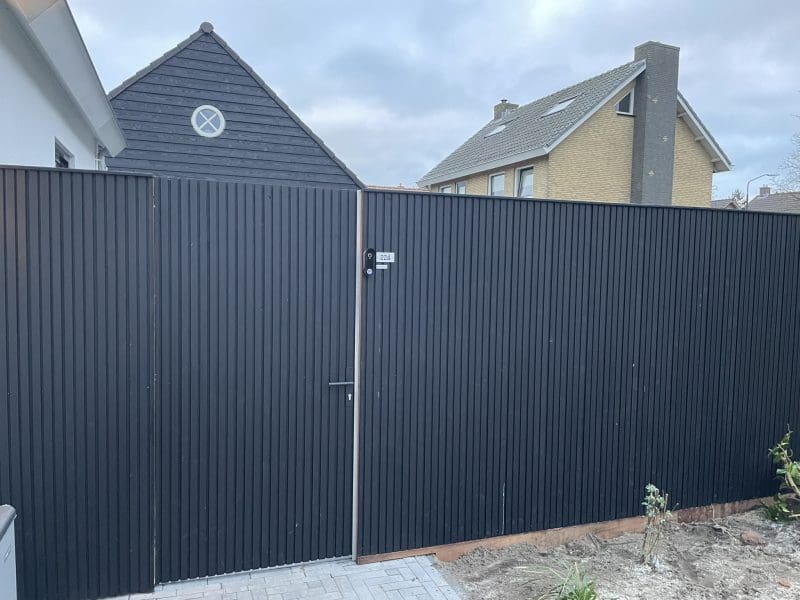 Tuinpoort Triple profiel Zwart Verticaal - Afbeelding 3